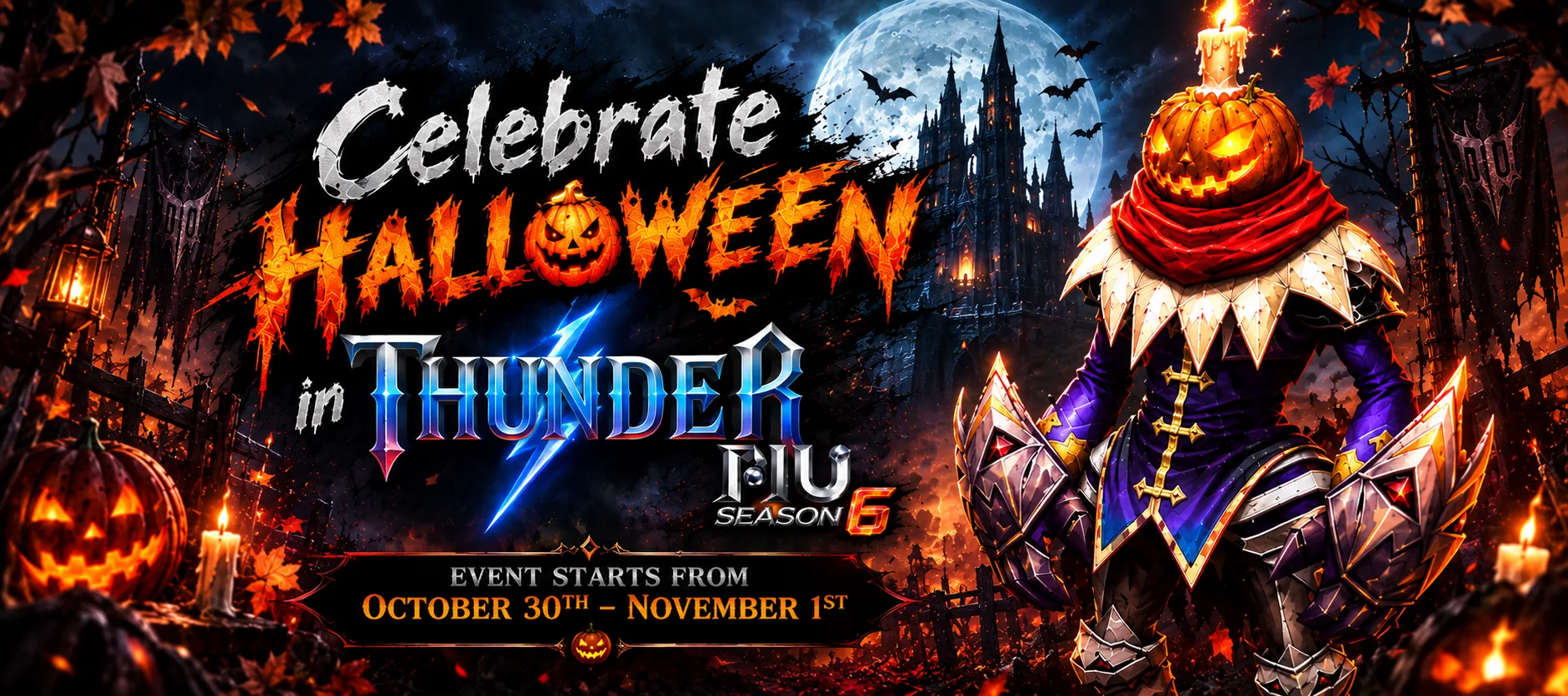 Celebrate Halloween in Thunder MU Season 6: the event runs from October 30 to November 1